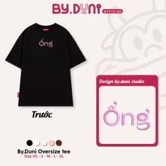 Áo thun BY.DUNI thêu ỔNG BẢ – Đen