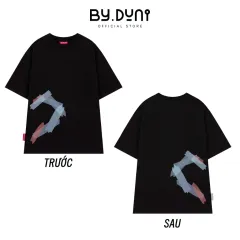 Áo thun BY.DUNI in TYM KEO DÁN – Đen