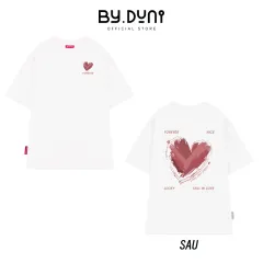 Áo thun BY.DUNI in FALL IN LOVE – Trắng