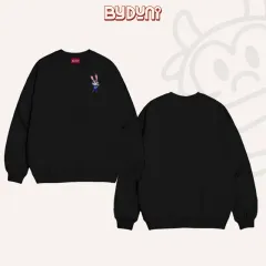 Áo Sweater BY.DUNI thêu THỎ CÁO V.1 – Đen