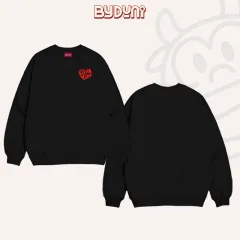 Áo Sweater BY.DUNI thêu LOVE YOU MISS YOU – Đen