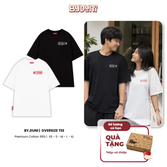 Áo thun BY.DUNI in I LOVE YOU ME TOO – áo đôi By.Duni