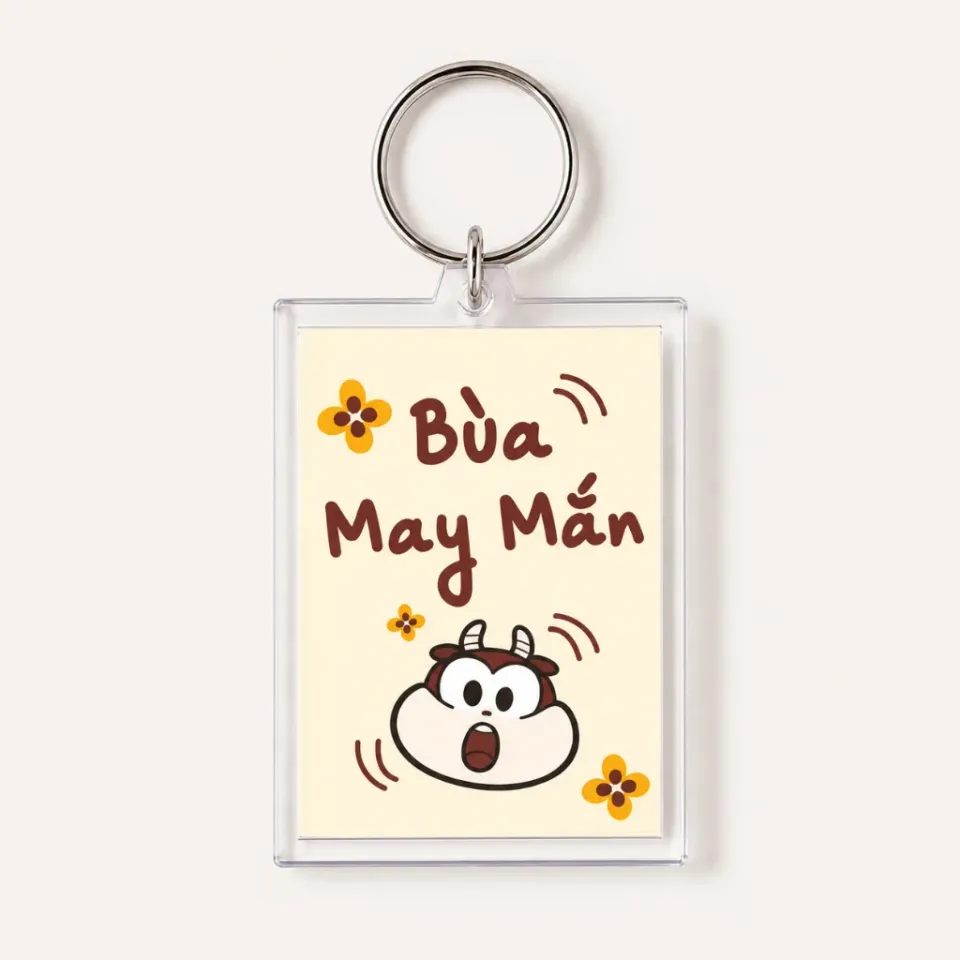Móc Khoá cặp đôi By.Duni mica Thông điệp, Lời nhắn nhủ truyền động lực treo Balo, quà tặng người yêu, bạn bè in 2 mặt – By.Duni