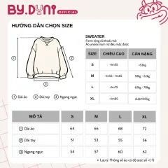 Áo Sweater BY.DUNI thêu CAT FISH – Ảnh chi tiết