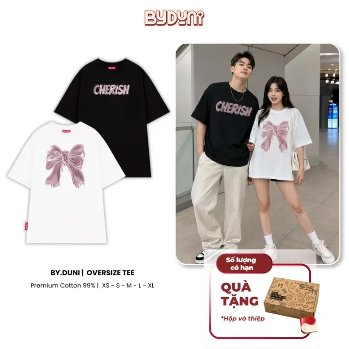 By.Duni Cherish Bow Printed Couple T-shirts – By.Duni
